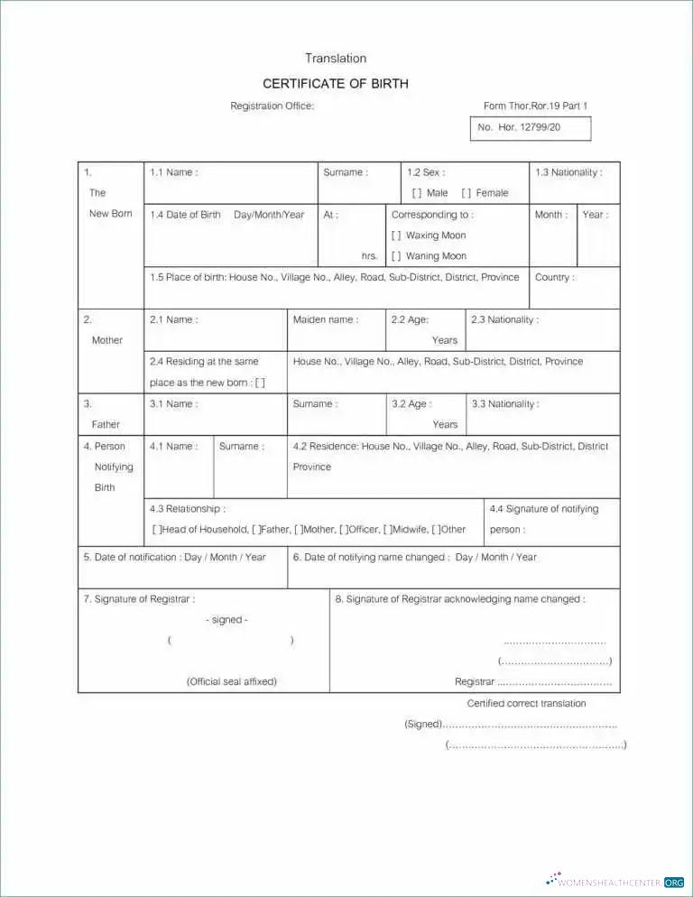 Download Registration office certificate of birth Photoshop template